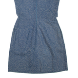 Womens Day Dress Grey Floral Sleeveless Short M