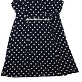 Womens Day Dress Black Spotted Sleeveless Knee Length XL