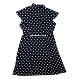 Womens Day Dress Black Spotted Sleeveless Knee Length XL