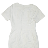 HUGO BOSS Womens Day Dress White Short Sleeve Short UK 10
