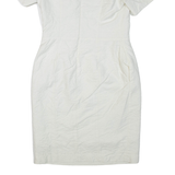 HUGO BOSS Womens Day Dress White Short Sleeve Short UK 10