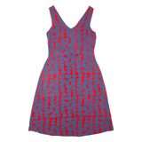 WHITE STUFF Womens Day Dress Red Viscose Spotted Sleeveless Knee Length UK 8