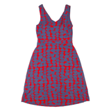 WHITE STUFF Womens Day Dress Red Viscose Spotted Sleeveless Knee Length UK 8