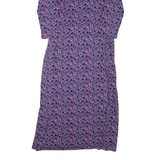 EAST Womens Wrap Dress Purple Viscose Spotted Long Sleeve Midi M