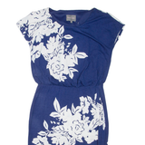 PHASE EIGHT Womens Pencil Dress Blue Viscose Floral Knee Length UK 10