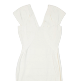KAREN MILLEN Womens Pencil Dress Cream Viscose Sleeveless Short S