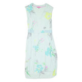 JOULES Womens Day Dress Blue Viscose Floral Sleeveless Knee Length UK 8