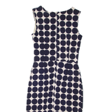 PHASE EIGHT Womens Pencil Dress Blue Spotted Sleeveless Knee Length M
