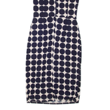 PHASE EIGHT Womens Pencil Dress Blue Spotted Sleeveless Knee Length M