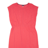 JOULES Womens Day Dress Red Short Sleeve Knee Length UK 16