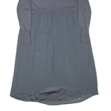 MINT VELVET Womens Day Dress Grey Viscose Long Sleeve Hi-Low L