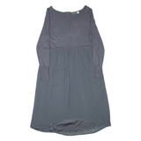 MINT VELVET Womens Day Dress Grey Viscose Long Sleeve Hi-Low L
