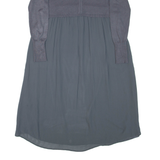 MINT VELVET Womens Day Dress Grey Viscose Long Sleeve Hi-Low L