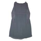 MINT VELVET Womens Day Dress Grey Viscose Long Sleeve Hi-Low L