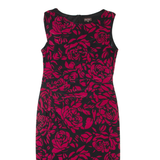 PHASE EIGHT Lined Womens Pencil Dress Red Floral Sleeveless Knee Length M