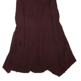 L.K. BENNETT Womens Day Dress Brown Viscose Long Sleeve Midi M