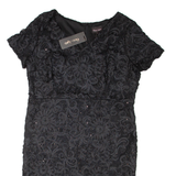 PHASE EIGHT Womens Day Dress Black Short Sleeve Knee Length XL