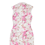 PHASE EIGHT Womens Bodycon Dress White Floral Sleeveless Midi S