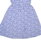 BODEN Womens Day Dress Blue Floral Short Sleeve Knee Length UK 8