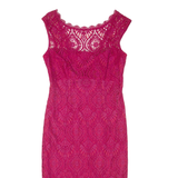 MONSOON Womens Pencil Dress Pink Viscose Sleeveless Knee Length UK 8