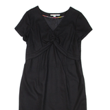 BODEN Womens Pencil Dress Black Wool Short Sleeve Knee Length UK 12