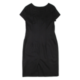 BODEN Womens Pencil Dress Black Wool Short Sleeve Knee Length UK 12