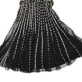 PHASE EIGHT Womens Day Dress Black Striped Sleeveless Knee Length M