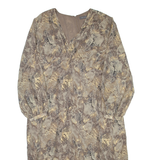 MINT VELVET Womens Day Dress Brown Animal Print Long Sleeve Long 2XL
