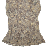 MINT VELVET Womens Day Dress Brown Animal Print Long Sleeve Long 2XL