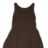 BODEN Womens Day Dress Brown Silk Sleeveless Knee Length XL