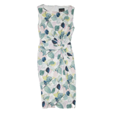 PHASE EIGHT Womens Day Dress White Floral Sleeveless Knee Length UK 10