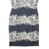 PHASE EIGHT Womens Pencil Dress Grey Floral Sleeveless Knee Length L