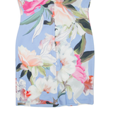 ROMAN Womens Day Dress Blue Viscose Floral Sleeveless Knee Length 2XL