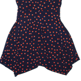 ROMAN Womens Day Dress Blue Viscose Spotted Sleeveless Knee Length 2XL