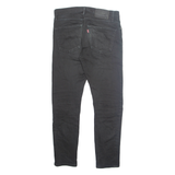 LEVI'S 512 BIG E Jeans Mens Black Slim Tapered Stone Wash W31 L28