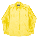 AMAZON REFLECTION OF STYLE Slim Fit Mens Plain Shirt Gold Long Sleeve M