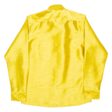 AMAZON REFLECTION OF STYLE Slim Fit Mens Plain Shirt Gold Long Sleeve M