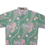 Mens Shirt Green Crazy Pattern M