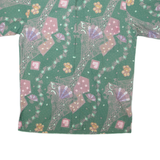 Mens Shirt Green Crazy Pattern M