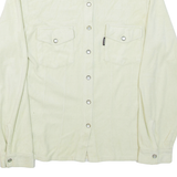 TEDDY'S JEANS Womens Plain Shirt Yellow Long Sleeve S