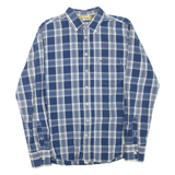 CAMEL ACTIVE Mens Shirt Blue Check Long Sleeve M