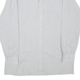 MASTER STYLE Mens Shirt Grey Striped Long Sleeve M