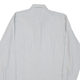 MASTER STYLE Mens Shirt Grey Striped Long Sleeve M