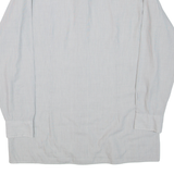 MASTER STYLE Mens Shirt Grey Striped Long Sleeve M