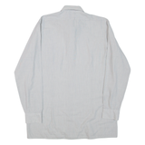 MASTER STYLE Mens Shirt Grey Striped Long Sleeve M