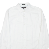 BANANA REPUBLIC Mens Plain Shirt White Long Sleeve L