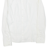 HUGO BOSS Womens Plain Shirt White Long Sleeve UK 8