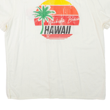 FSBN Waikiki Beach Hawaii Mens Hawaiian Shirt Cream XL