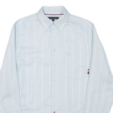 TOMMY HILFIGER Mens Shirt Blue Striped Long Sleeve S