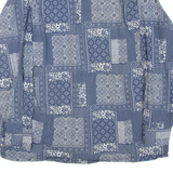 GATSBY INTERNATIONAL Mens Shirt Blue Crazy Pattern Long Sleeve M